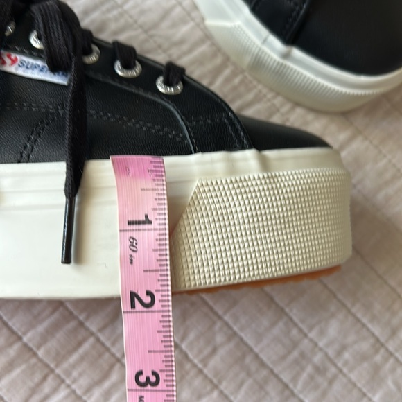 Superga 2790 Nappa matte black platform fashion sneakers 9 women’s - Picture 13 of 13